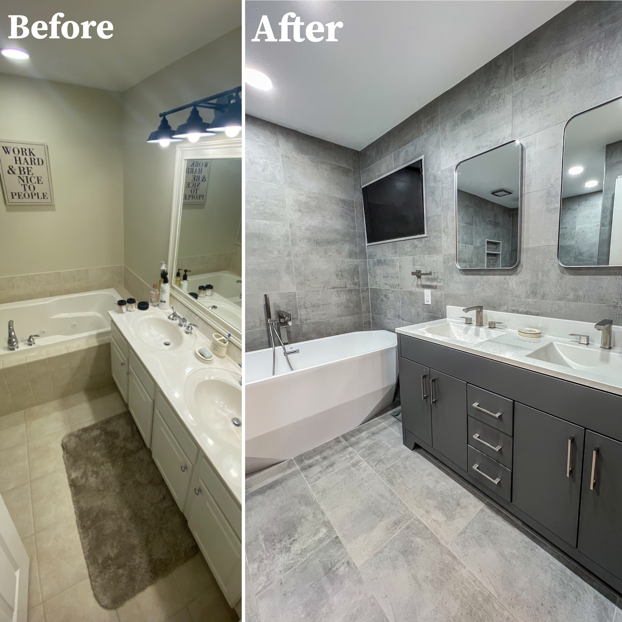 Modern bathroom remodel in Doylestown by B&B Associates Creations — photo 8